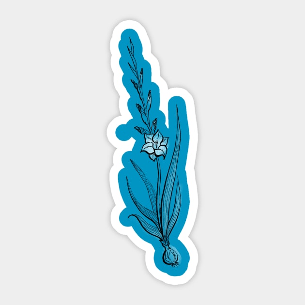 Gladiolus Flower Sticker by DanaMartin